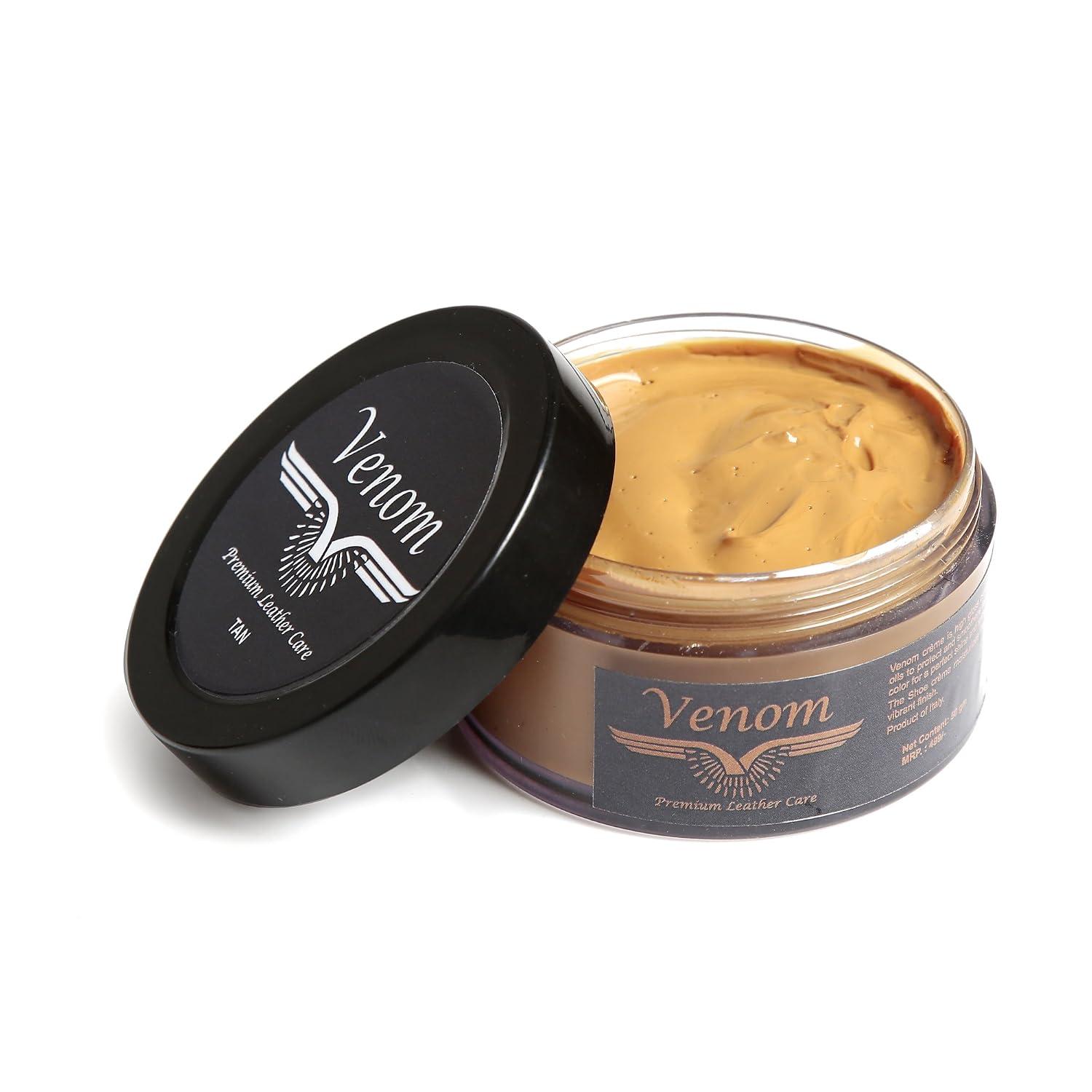 Venom High Gloss Leather Shoe Cream Smooth Shoes Cream Polish Long-Lasting Boot Shine Loafers Leather Boot, Purse, Belt, Handbag, Jacket Nourishing Natural Wax All Muti -Colours