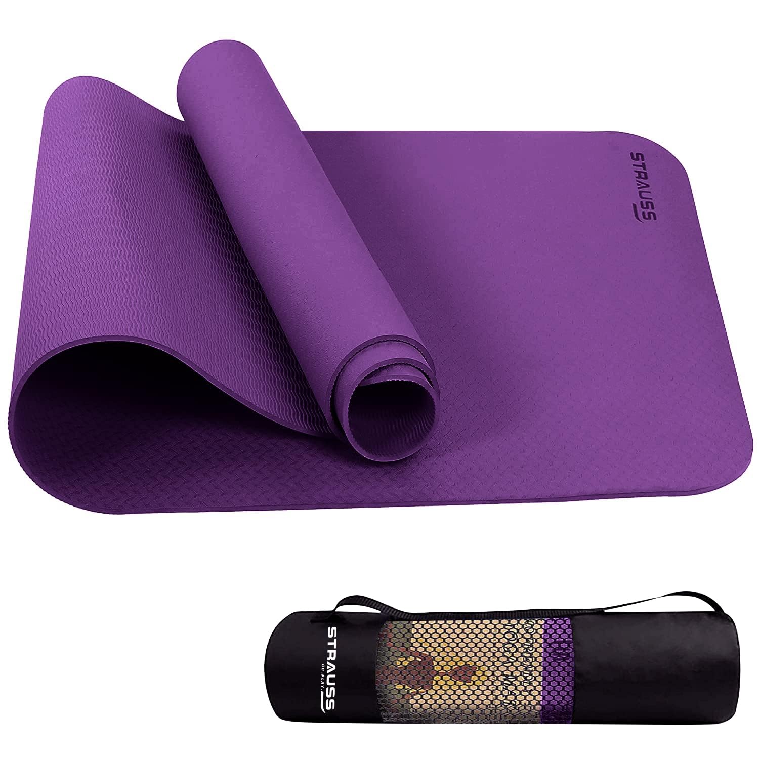 PE Eco-Friendly Yoga Mat, 6 mm (Purple)