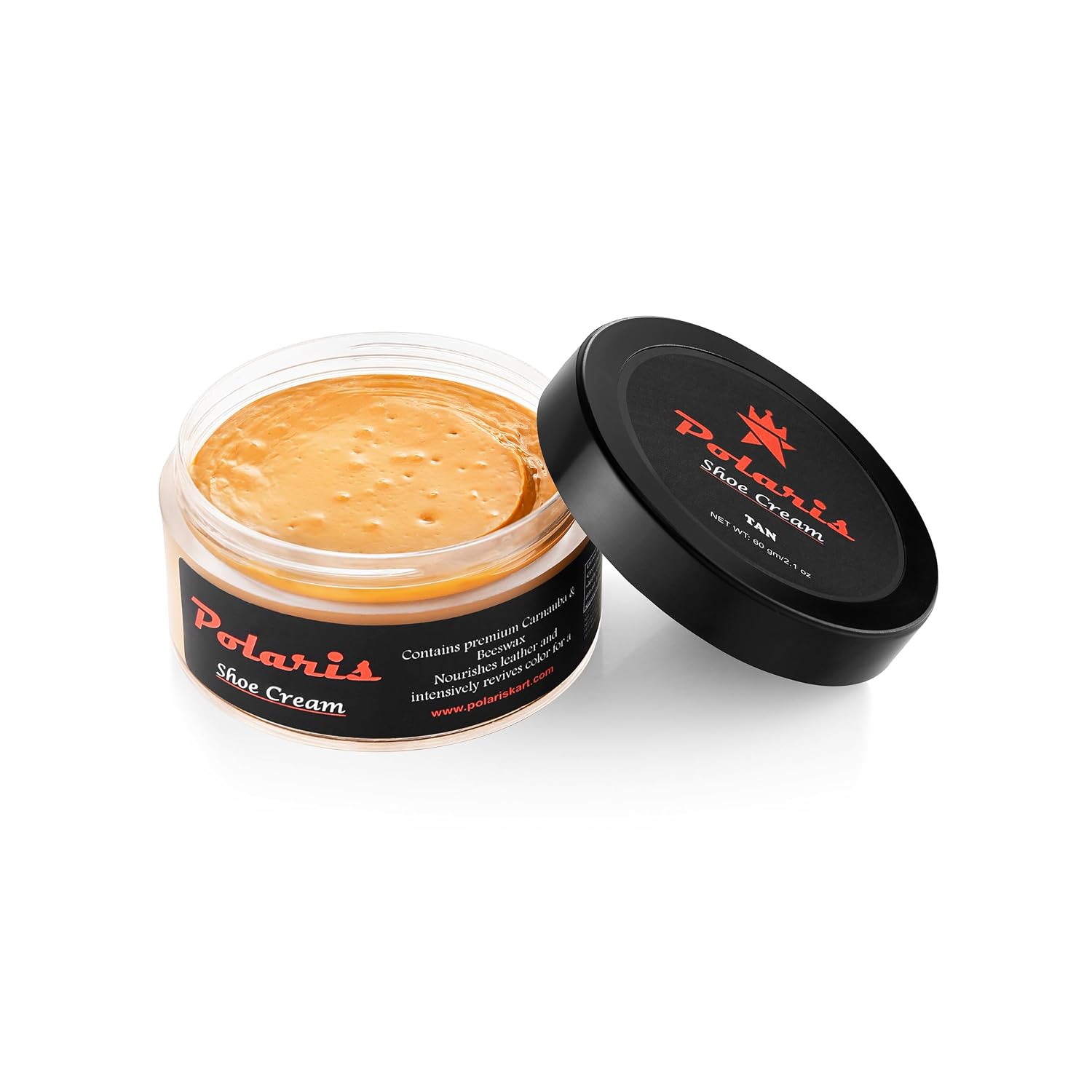 Tan Shoe Cream 60gm | Premium Leather Shoe Polish & Shoe Shine Cream | Long Lasting Leather Conditioner Shoes & Shoe Color Restorer for Formal Shoes, Boots, Bags & Belts