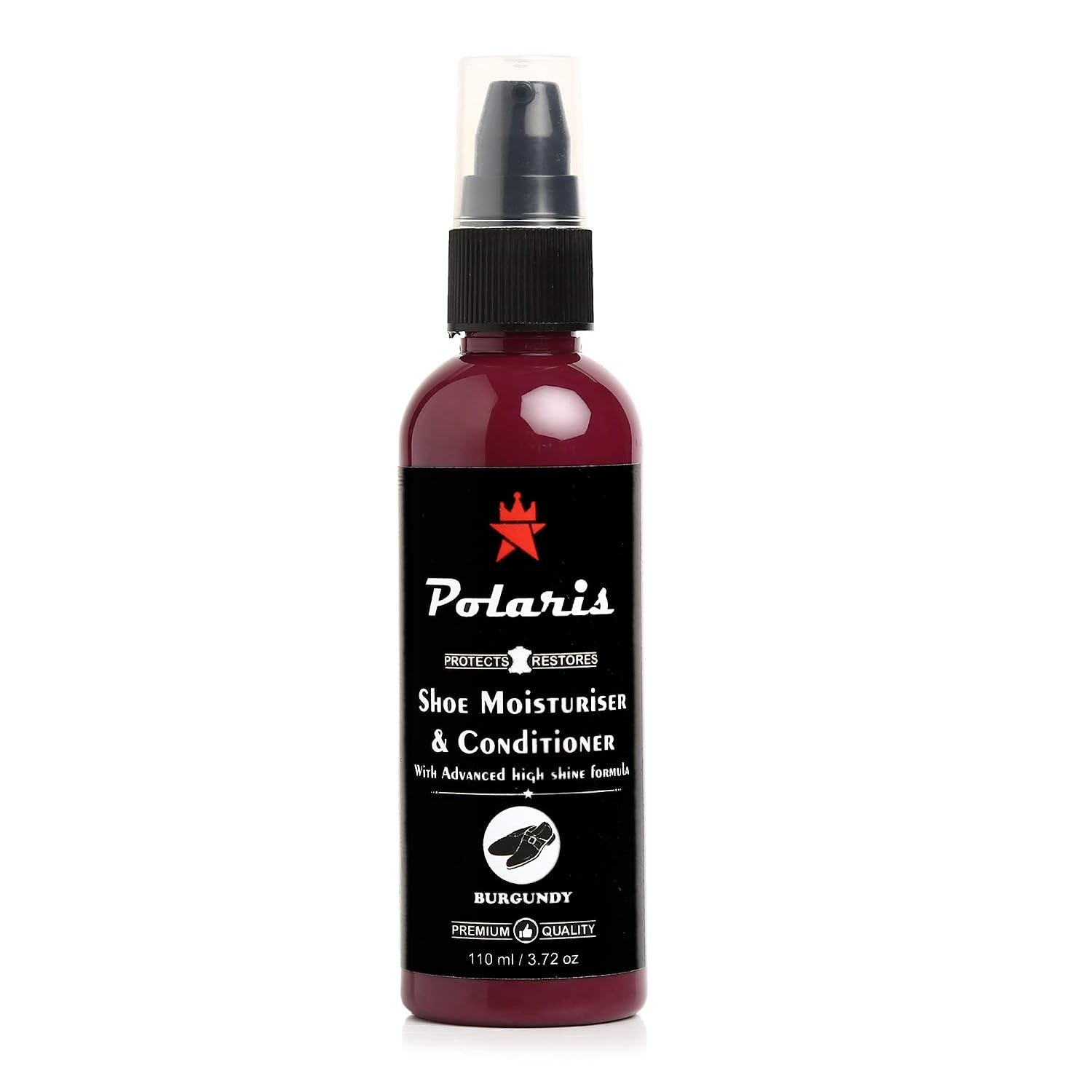 High Gloss Leather Shoe Moisturiser & Conditioner - Burgundy (110 ml)