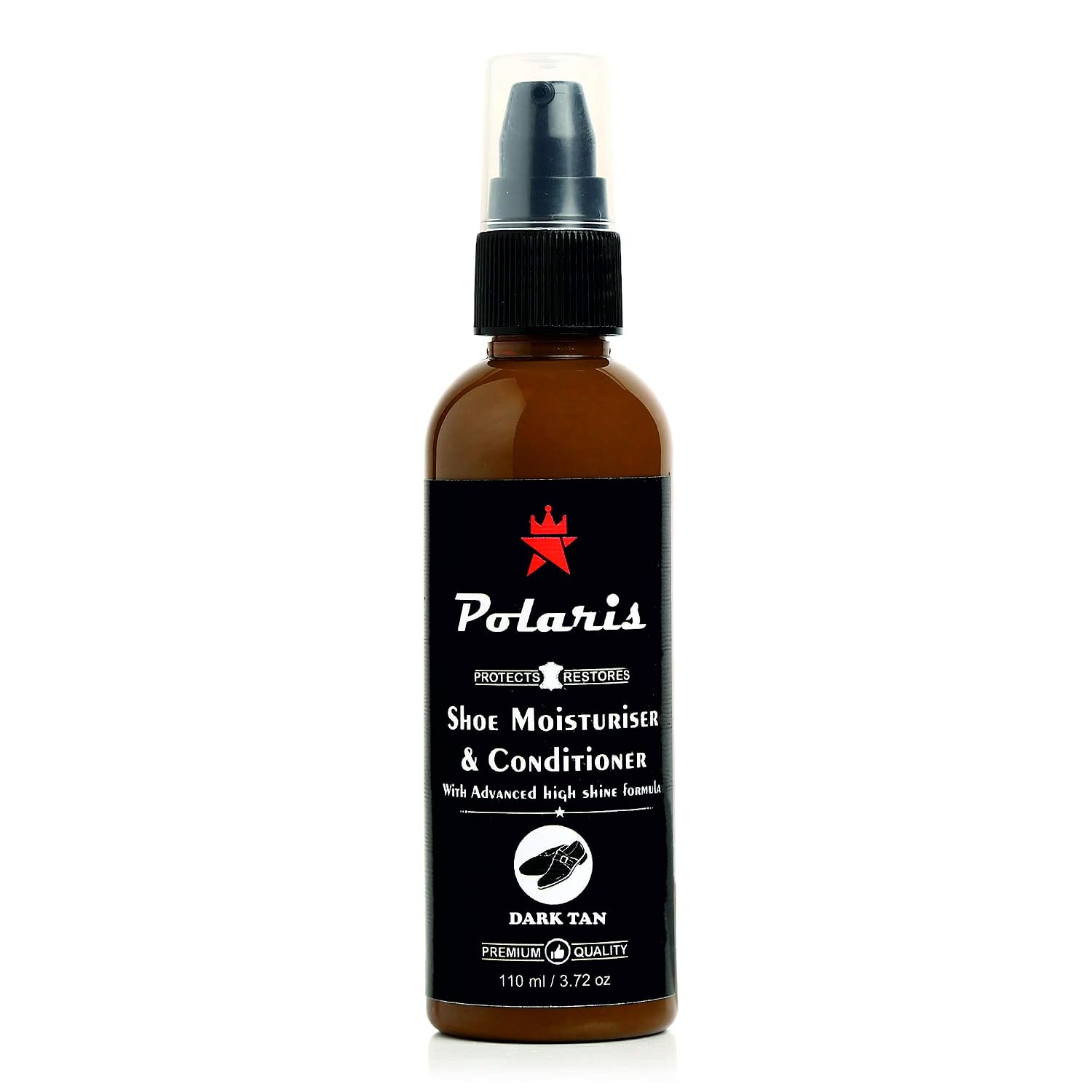 High Gloss Leather Shoe Moisturiser & Conditioner - Dark tan (110 ml)