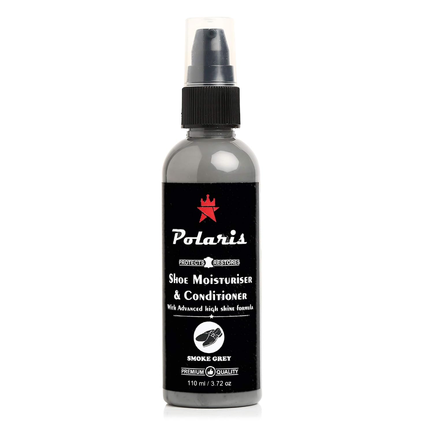 High Gloss Leather Shoe Moisturiser & Conditioner - Smoke Grey (110 ml)