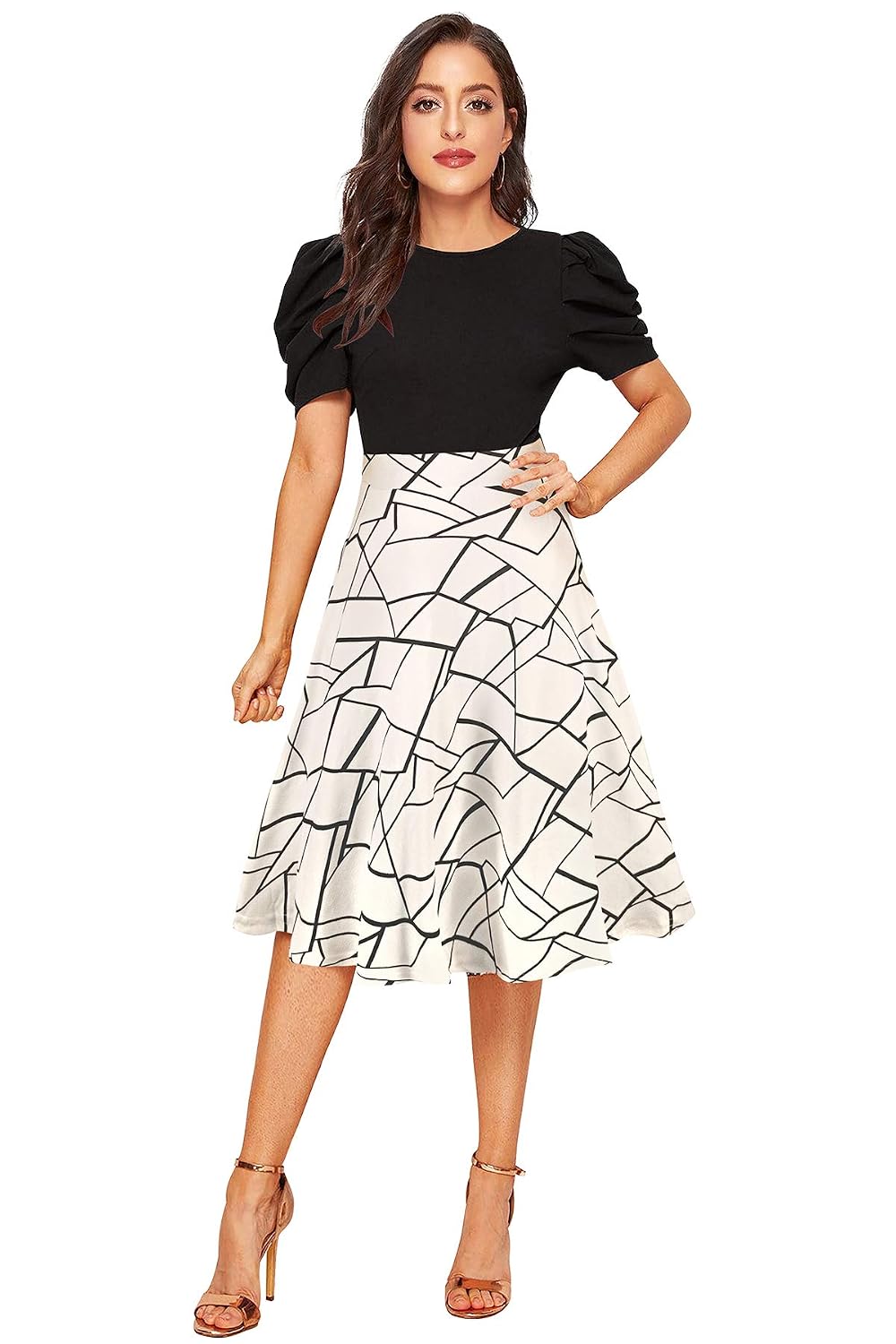 Women's A-LINE Knee Length Dress - image 1 of 1