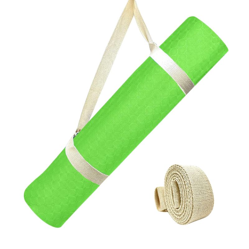 TPE Yoga Mat | Exercise Mat For Home Workout, Gym and Yoga Sessions | Anti Slip Gym Mat | Workout Mat For Men, Women and Kids | Yoga Mat With Carry Strap | Thickness: 6MM,(Green) - image 1 of 1