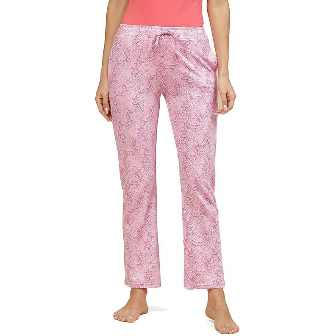 Mauve Printed Regular Fit Lower