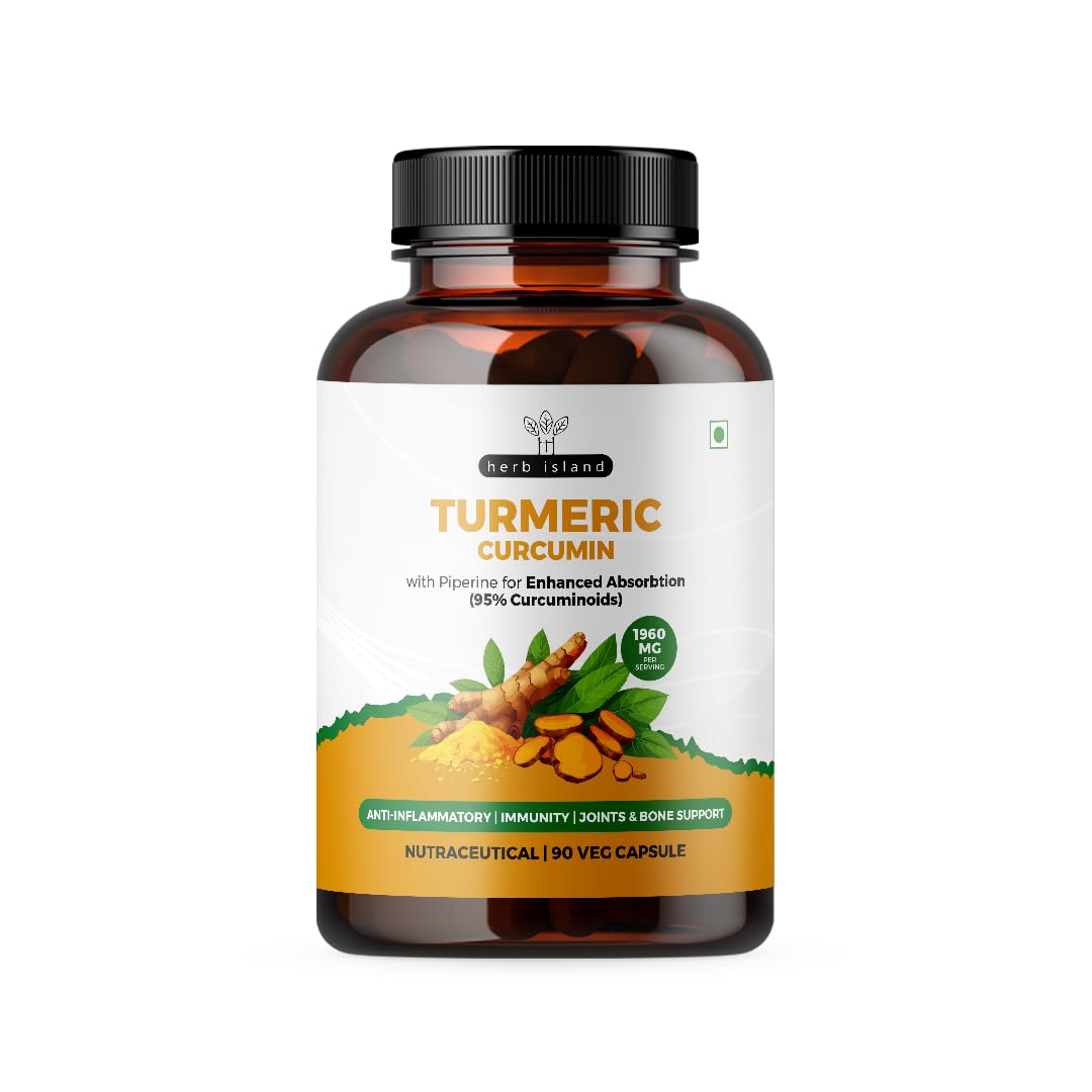 Curcumin with Turmeric & Black Pepper Extract 1960mg-95% Curcuminoids Advanced Absorption for Joint Support and Immunity - image 1 of 1