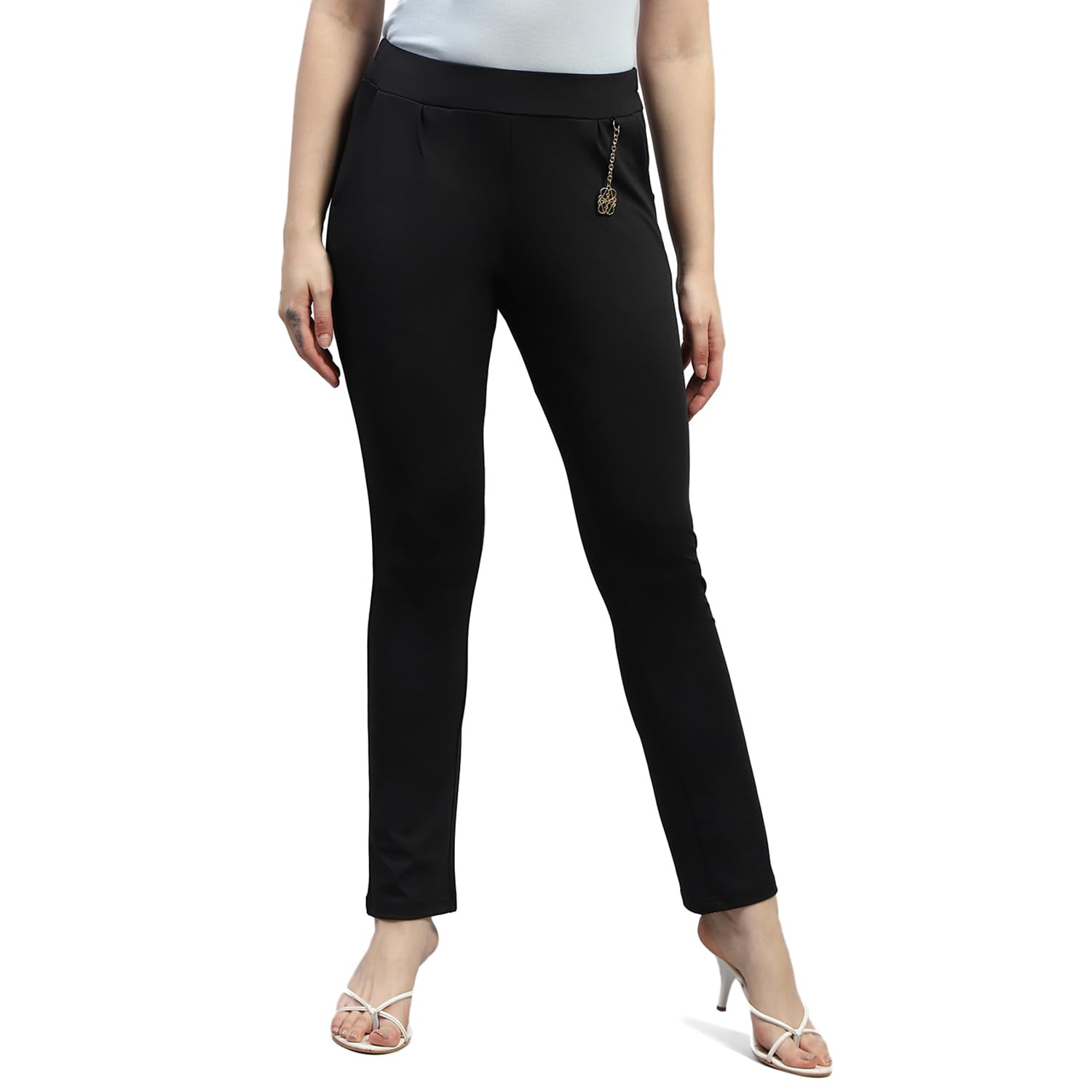 Womens Solid Regular Fit Jegging (224065478)