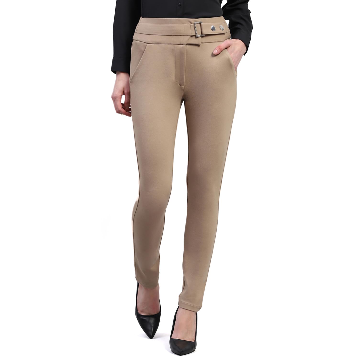 Womens Solid Regular Fit Jegging (224065475)