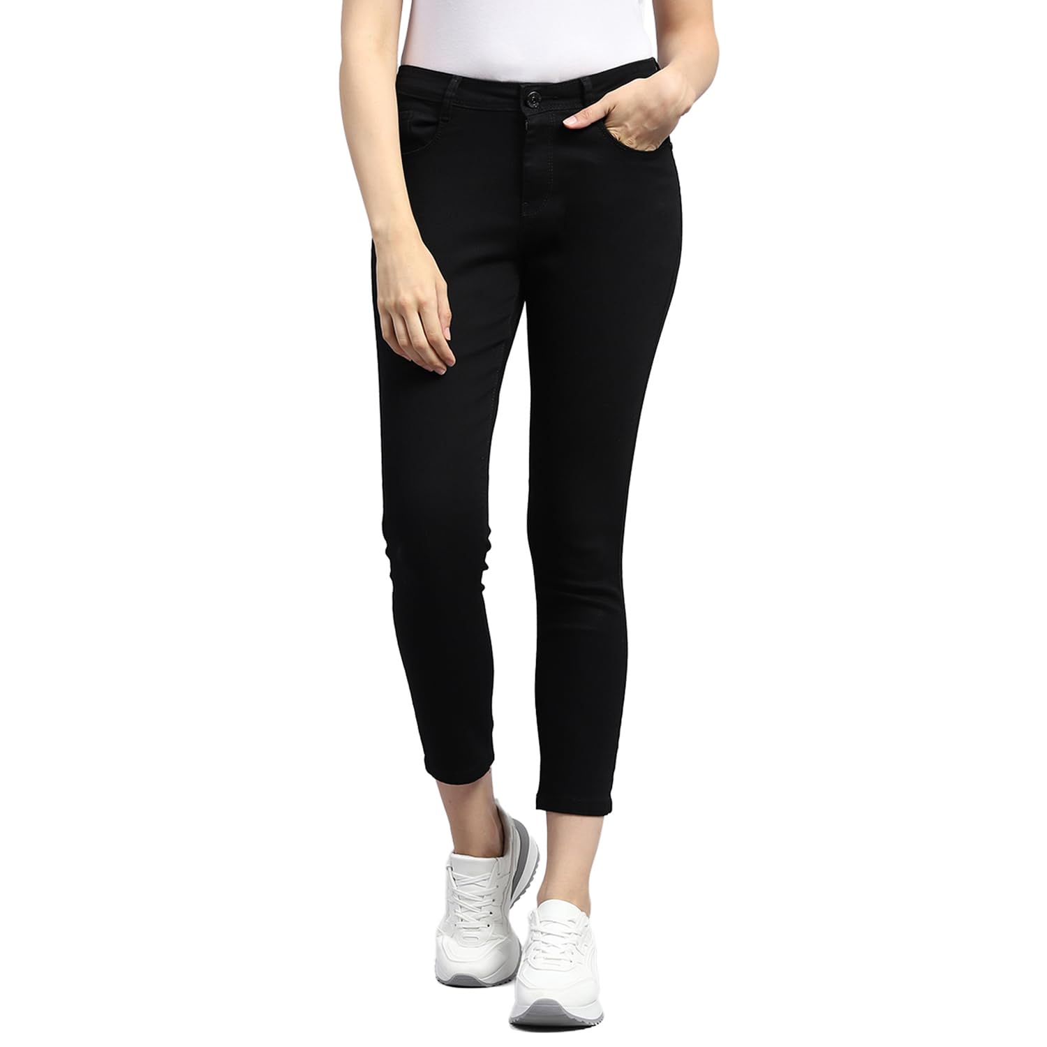 Womens Black Solid Slim Fit Denim (2240811168DN) - image 1 of 1