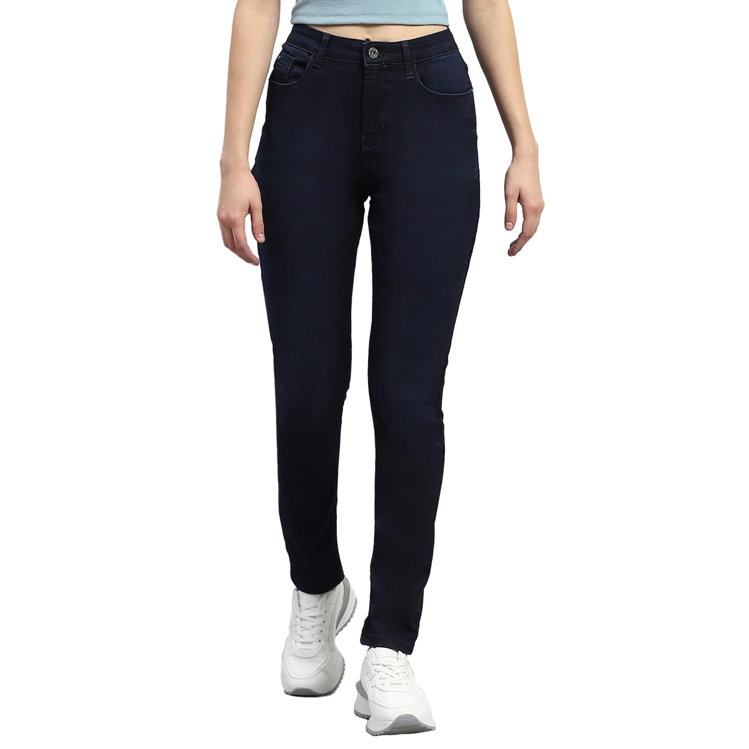 Womens Solid Slim Fit Denim (2240811225DN)