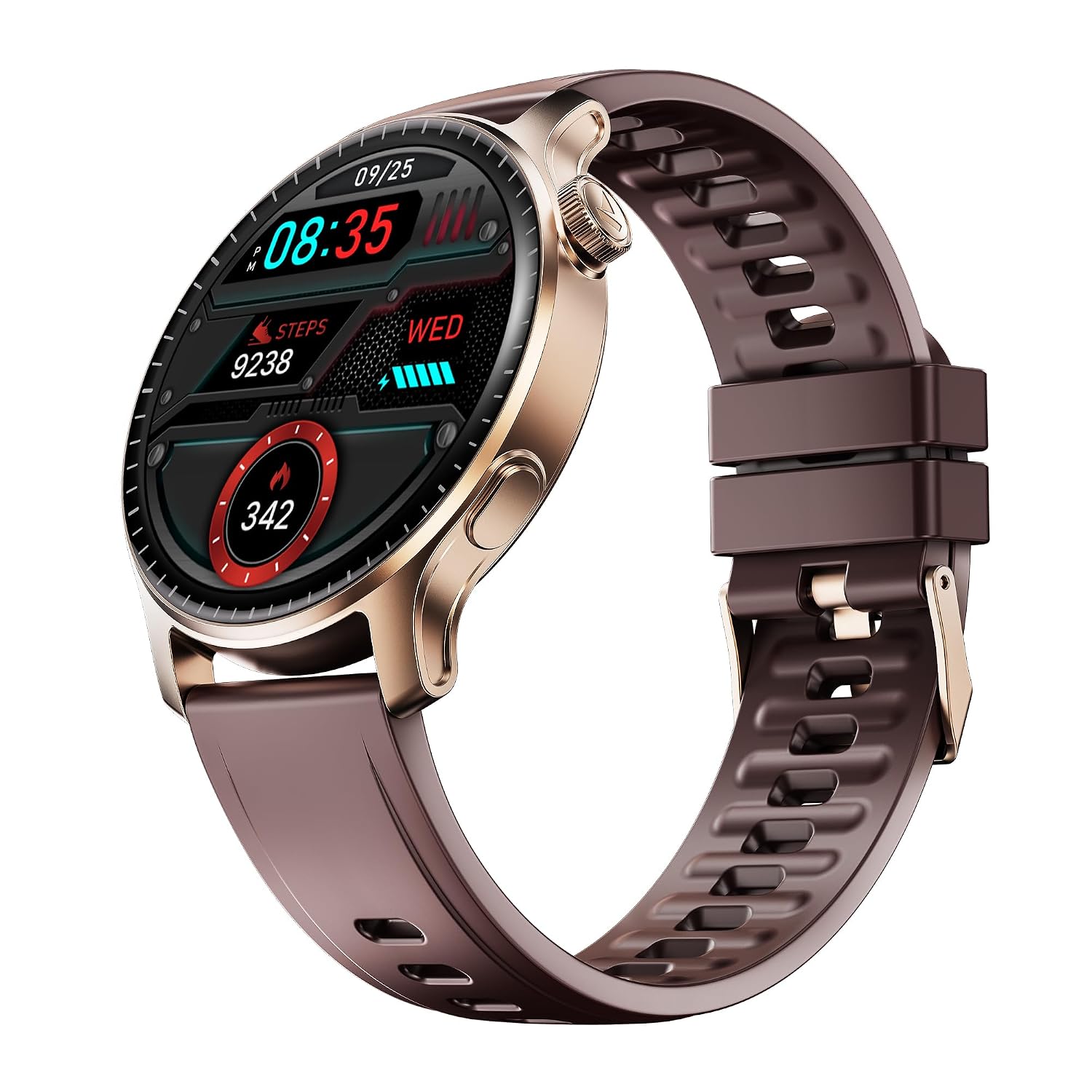 Ultima Prime smartwatch with 1.43” AMOLED Display, AOD, Personalized Fitness Nudges, Functional Crown,100+ Sports Modes, Create Your Own Watchface, smartwatch for man and Woman (Royal Berry)