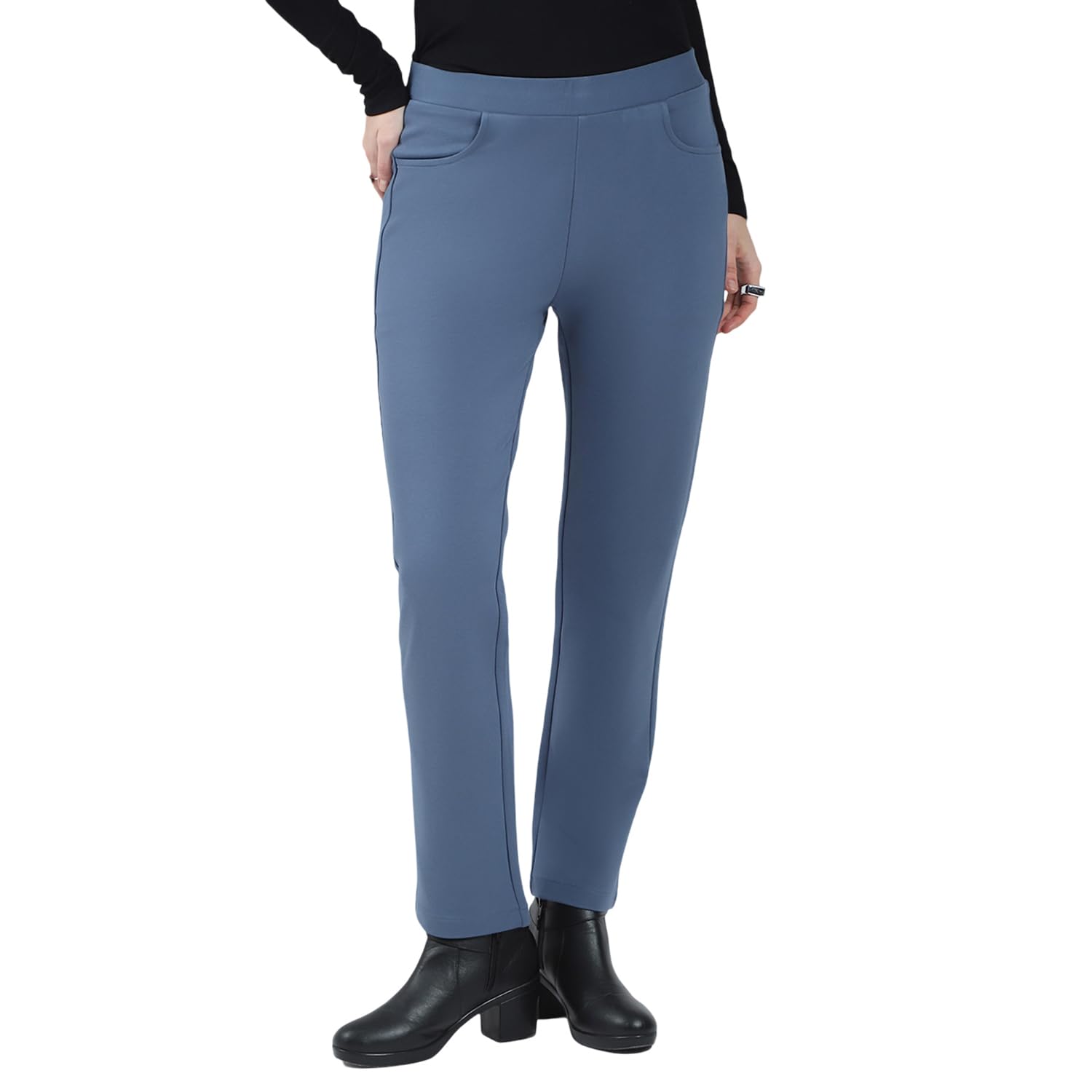 Women Regular Fit Jegging | Solid Pattern | Stretchable Bottoms with Elastic Waist | Casual Jegging for Women's