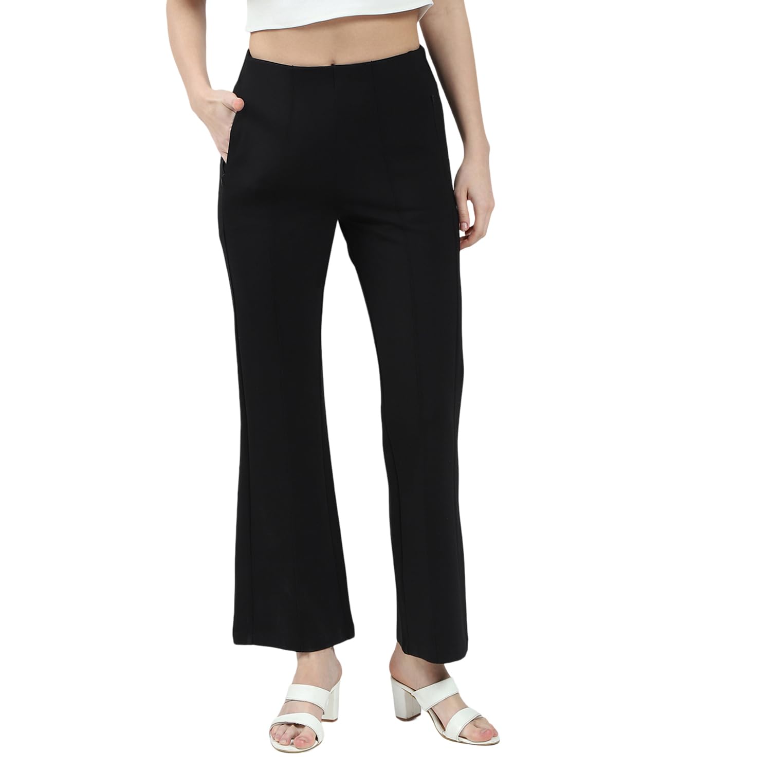 Women Regular Fit Jegging | Solid Pattern | Elastic Waist | Wide Leg Opening | Stretchable Bottoms for Daily & Casual Wear for Women's - image 1 of 1