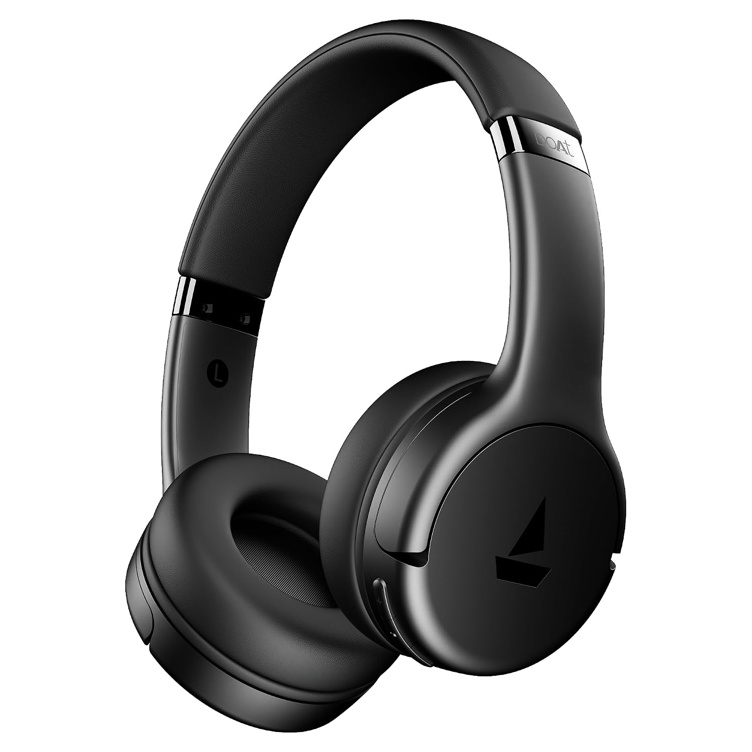 Rockerz 411, 40Ms Low Latency, 40Hrs Battery, 40Mm Drivers, ENx Tech, App Support, Bluetooth Headphones, Wireless Over Ear Headphone with Mic (Active Black)
