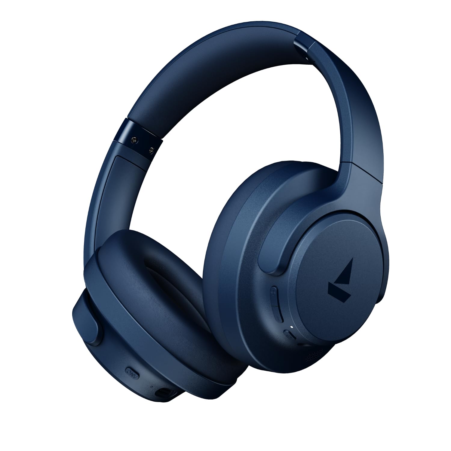Rockerz 512 ANC,(~40dB) Hybrid ANC, 80H Battery, 40mm Drivers, 40ms Low Latency, ENx Tech, App Support, Bluetooth Headphones, Wireless Headphone with Mic (Bold Blue)