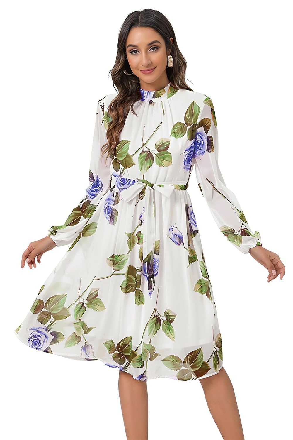 Women's Georgette Printed A-LINE Dress
