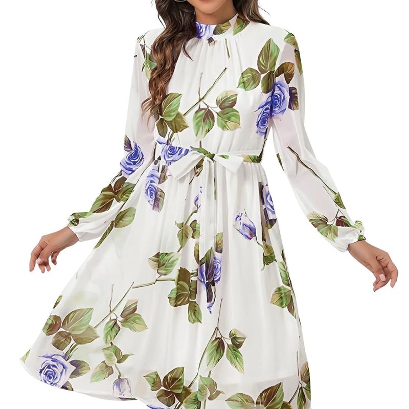 Women's Georgette Printed A-LINE Dress - image 1 of 1