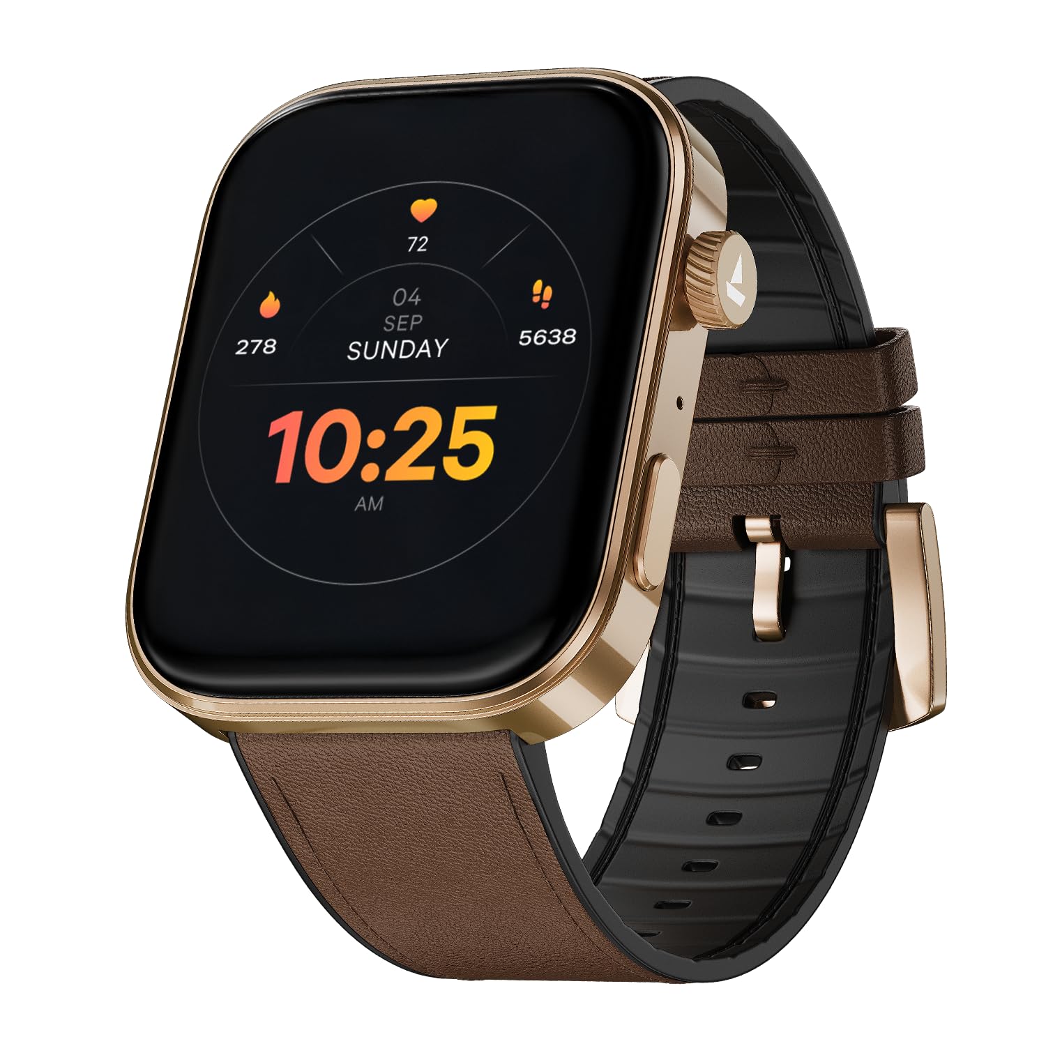 Chrome Endeavour, Premium Metal Body, 1.96”(4.97cm) AMOLED Display,AI Coach Health Insights,Advanced S1 Processor,HRV,VO2 Max,Auto Watchface Refresh, Smart Watch for Men & Women (Cocoa Brown)