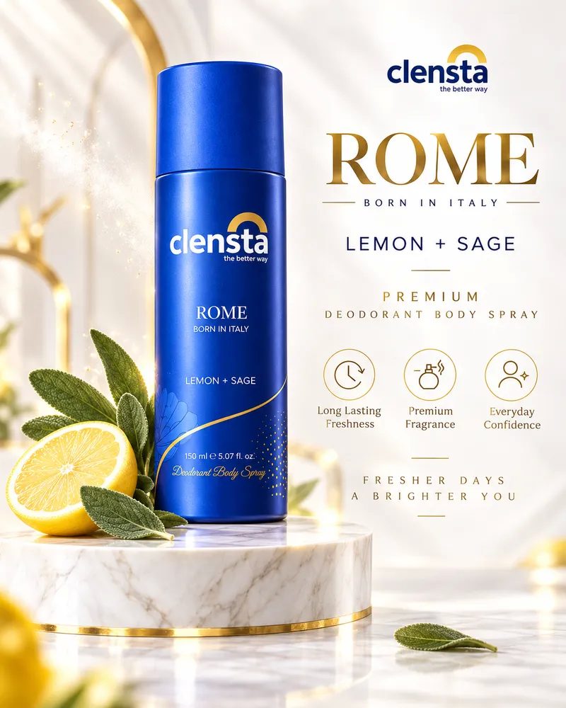 Men’s Deodorant Body Spray Combo Pack (2 x 150ml) – 24-Hour Odor Protection & Quick-Dry Body Spray for Men, Fresh Rome and Madrid Fragrance - Spray (150 ml) thumbnail 3