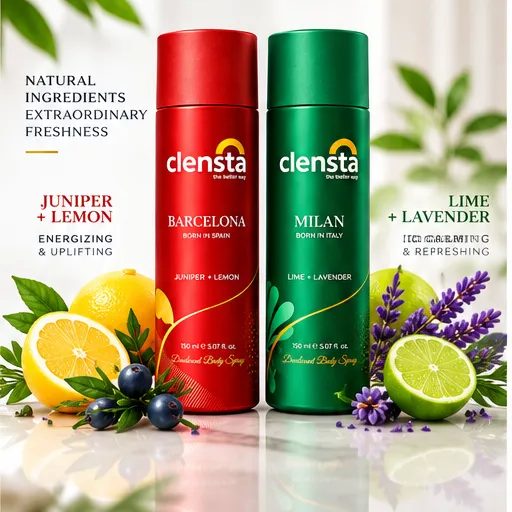 Barcelona and Milan Men’s Deodorant Body Spray Combo Pack (2 x 150ml) – 24-Hour Odor Protection & Quick-Dry Body Spray for Men, Fresh Fragrance - Spray (150 ml) thumbnail 2